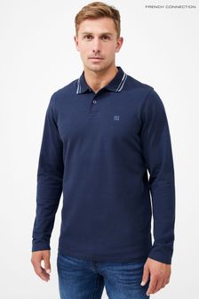 French Connection Nights Courtworth Long Sleeve Polo Shirt