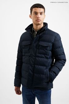 French Connection Dark Navy 2 Pocket Row Funnel Jacket (Q69803) | kr909