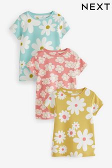 Blue/Yellow/Pink Floral 100% Cotton Short Pyjamas 3 Pack (9mths-12yrs) (Q69816) | $81 - $100