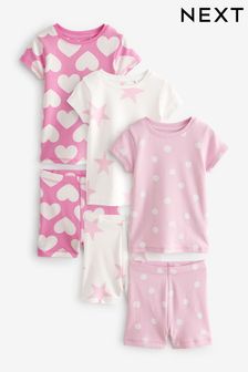 Pink Star Short Pyjamas 3 Pack (9mths-12yrs) (Q69820) | $49 - $67