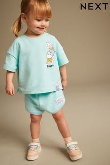 Azul con margaritas - Conjunto de pantalones cortos de Disney (3 meses-7 años) (Q69844) | 21 € - 26 €
