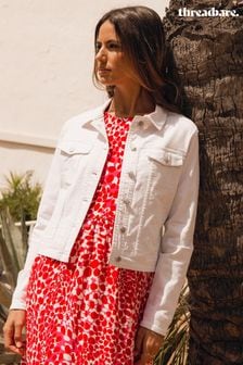 Threadbare White Classic Denim Jacket (Q69901) | $48