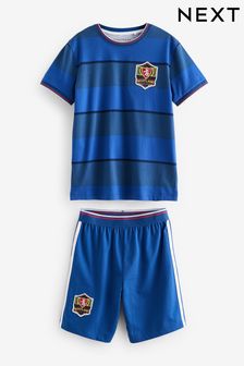 Navy Scotland - Football Short Pyjamas Set (4-14yrs) (Q69971) | kr200 - kr290