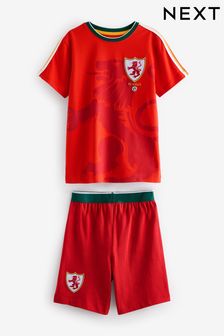 Red Wales Football Short Pyjamas Set (4-14yrs) (Q69977) | €14 - €20