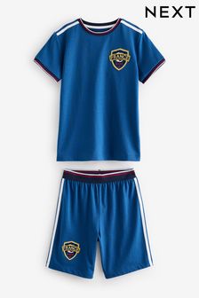 Blue France - Football Short Pyjamas Set (4-14yrs) (Q69979) | kr200 - kr290