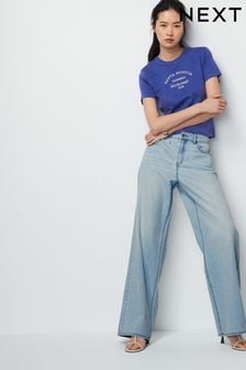 Bleach-Waschung - Weit geschnittene Jeans (Q69991) | 47 €