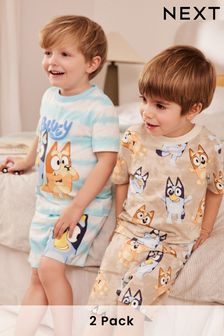 Blue/Stone Bluey Short Pyjamas 2 Pack (9mths-8yrs) (Q70011) | 104 QAR - 134 QAR