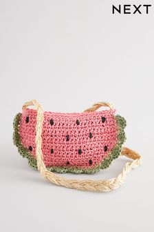 Pink Strawberry Straw Bag (Q70174) | KRW32,000