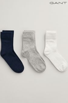 GANT Kids 3-Pack Tonal Logo Ribbed Socks (Q70367) | €20