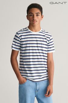 Weiß - Gant Shield Teens Striped T-shirt (Q70397) | 62 €