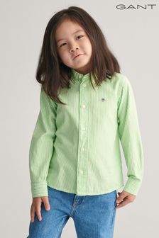 Zielony - Dziecięca koszula oxford Gant Shield w paski (Q70405) | 345 zł