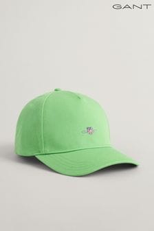 Verde - Șapcă din bumbac cu țesătură diagonală și model scut pentru adolescenți Gant Teens (Q70409) | 179 LEI