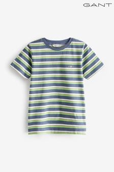 Blau - Gant Kids Shield T-Shirt mit Streifen (Q70412) | 47 €