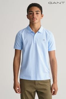 Темно-синий - Рубашка поло с логотипом Gant Shield (Q70418) | €73