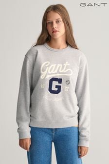 GANT Teens Grey Graphic Crew Neck Sweatshirt