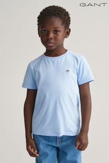 Tricou cu logo scut pentru copii Gant Albastru (Q70426) | 119 LEI