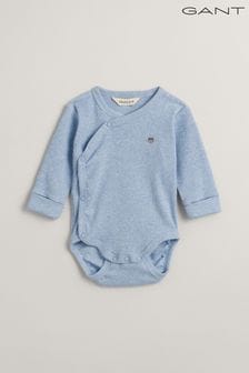 藍色 - Gant Baby Shield Ribbed Wrap Bodysuit (Q70435) | NT$1,630