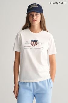 GANT White Archive Shield Teens T-Shirt (Q70436) | OMR16