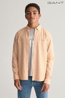 Оранжевый - Полиновая рубашка в полоску для подростков Gant щита (Q70444) | €86