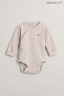 Кремовый - Gant боди в рубчик с запахом и щитом для малышей (Q70472) | €46