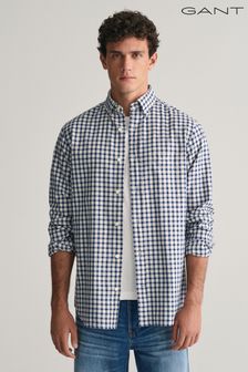 GANT Blue Regular Fit Checked Archive Oxford Shirt