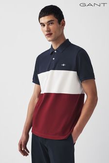 Gant Polo bleu à rayures en bloc (Q70615) | €112