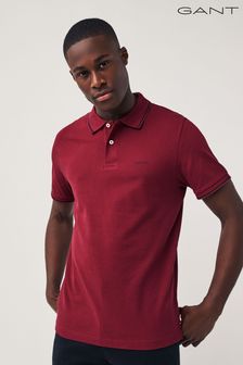 Rot - Gant Piqué-Polo-Shirt mit Zierstreifen (Q70629) | 109 €