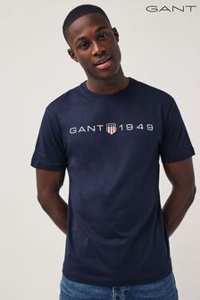 Donkerblauw - Gant T-shirt met grafische print (Q70633) | €54