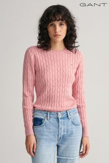 GANT Stretch Cotton Cable Knit Jumper (Q70683) | AED693