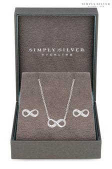 Simply Silver Silver Infinity Set (Q70740) | $44
