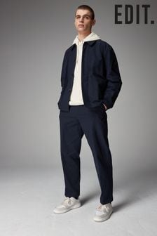 Navy Blue EDIT Ripstop Trousers (Q70747) | €43