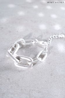 Mint Velvet Silver Tone Chunky Bracelet (Q70780) | kr590
