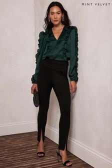 Mint Velvet Black High Rise Slim Trousers (Q70793) | €49