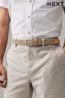 Natural Woven Elasticated Belt (Q70891) | $28