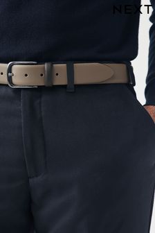 Neutral Stone Smooth Leather Belt (Q70923) | €27