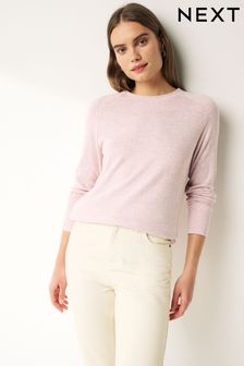 Blush Pink Cosy Soft Touch Lightweight Jumper Top (Q70959) | AED56