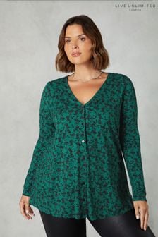Зеленый - Трикотажная рубашка на пуговицах Live Unlimited (Q71105) | €56