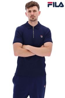 Fila Blue Rufus Texture Stripe Polo Shirt (Q71155) | AED250