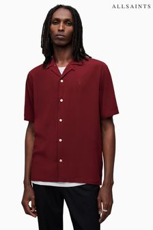 AllSaints Red Venice Short Sleeve Shirt (Q71188) | 136 €