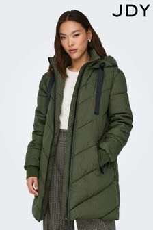 JDY Green Longline Padded Coat (Q71325) | SGD 132