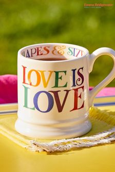 Emma Bridgewater Cream Rainbow Toast Love Is Love 1/2 Pint Mug