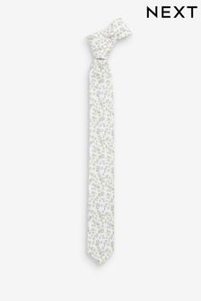 أبيض - ربطة عنق طبعة زهور (1-16 سنة) (Q71453) | 54 ر.س