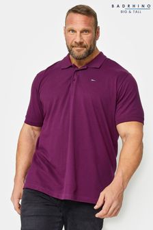 Violett - Badrhino Big & Tall schlichtes Polo-Shirt (Q71506) | 30 €
