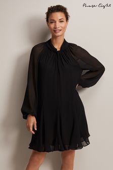 Phase Eight Romanna Black Swing Mini Dress (Q71536) | €70