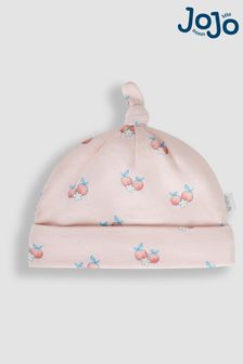 珊瑚粉色水果和雛菊 - Jojo Maman Bébé印花棉質嬰兒帽 (Q71617) | NT$230