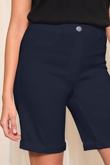 Friends Like These Navy Blue Sculpt and Shape Turn Up Jersey Short (Q71688) | 153 SAR