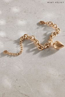 Mint Velvet Gold Heart Charm Bracelet (Q71774) | SGD 48