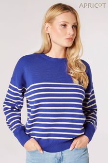 藍色 - Apricot 圓領條紋套衫 (Q71794) | NT$1,400
