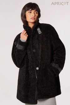 黑色 - Apricot超大版型羊羔絨大衣 (Q71829) | NT$4,150