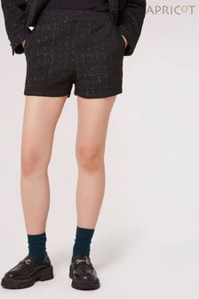 Apricot Black Tweed Shorts (Q71868) | ￥5,280
